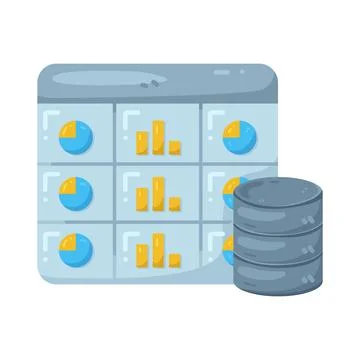 Illustration of data management system 스톡 일러스트