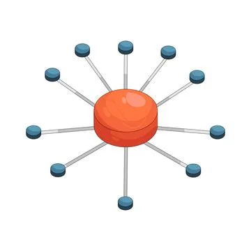 Illustration of data server network Ilustração Stock