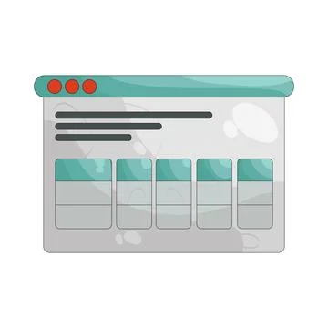 Illustration of data table Stock Illustration