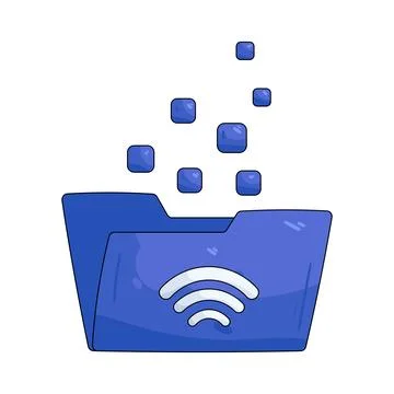 Illustration of Data transmission Stock Illustration
