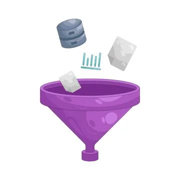 Illustration of database funnel イラスト素材