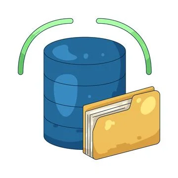 Illustration of database 스톡 일러스트