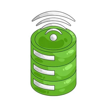 Illustration of database Stockillustratie
