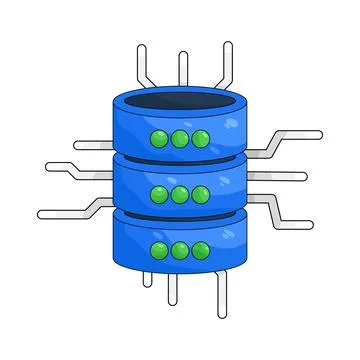 Illustration of Database 스톡 일러스트