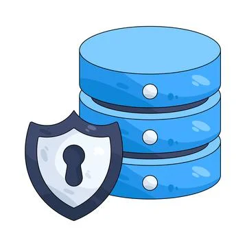 Illustration of Database security Stock Illustration