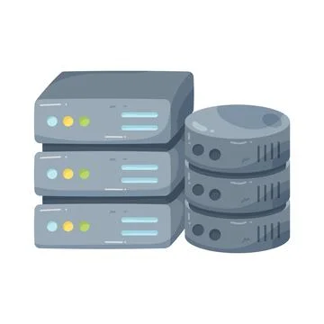 Illustration of database server 스톡 일러스트