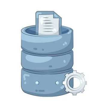 Illustration of Database setting Illustrazione stock