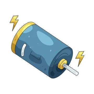 Illustration of DC motor Stock Illustration