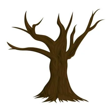 Illustration of Dead Tree isolated on white background Stock Illustration
