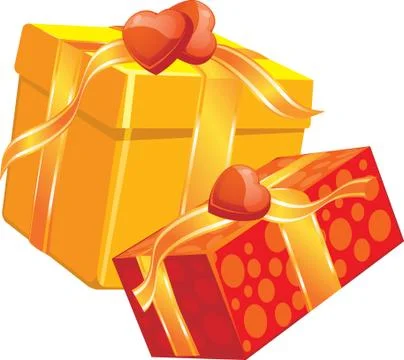 Illustration of decorative boxes, with white background vector-eps Illustrazione stock