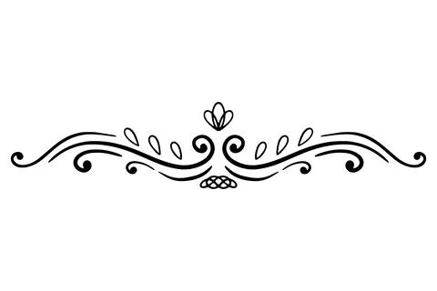 Illustration of a decorative divider with abstract elements. Vector. イラスト素材