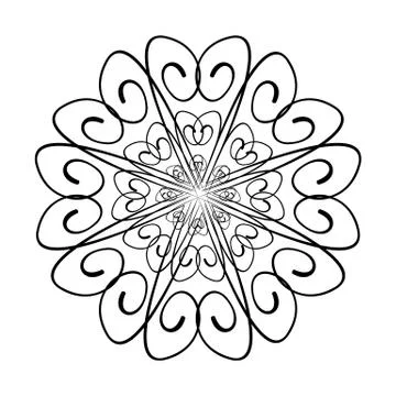 Illustration decorative pattern swirl for design Illustrazione stock
