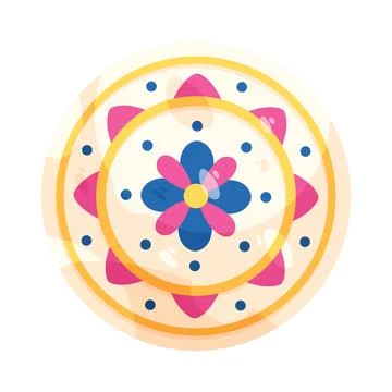 Illustration of decorative plate Stock Illustration