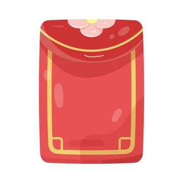 Illustration of decorative red envelope Stock Illustration