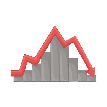 Illustration of decrease Illustrazione stock