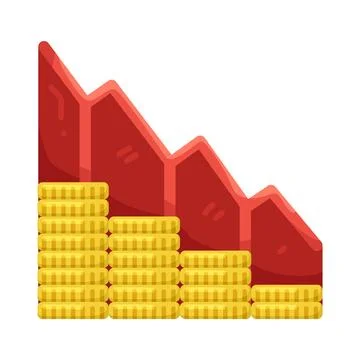 Illustration of decrease Stock Illustration