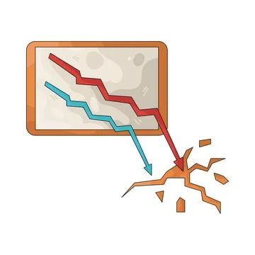 Illustration of Decrease Stockillustratie