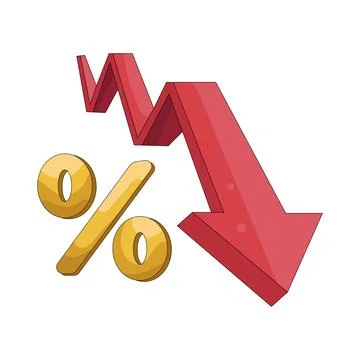 Illustration of Decrease Stock Illustration
