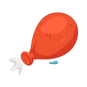 Illustration of Deflated Balloon Stock Illustration