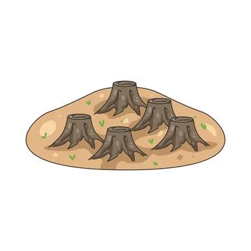 Illustration of Deforestation Stock Illustration