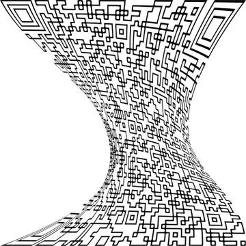 Illustration deformed QR code Stockillustratie