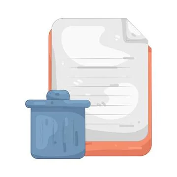 Illustration of Delete File Stock Illustration