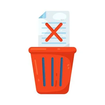 Illustration of Delete file Illustrazione stock