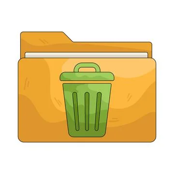 Illustration of delete folder Stock Illustration