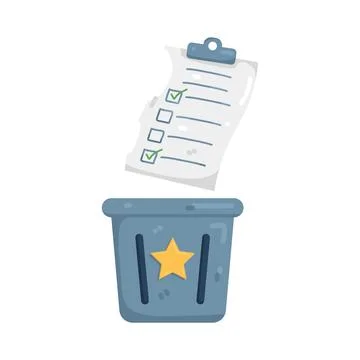 Illustration of Delete survey Stock Illustration