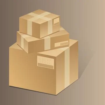 Illustration of delivery box, with nice background vector-eps Stock Illustration