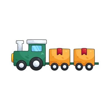 Illustration of delivery train Stock Illustration