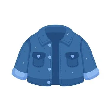Illustration of denim jacket Stock Illustration