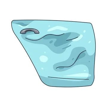 Illustration of dented door Stock Illustration