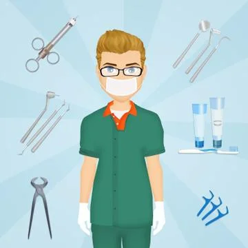 Illustration of dentist tools Stock Illustration