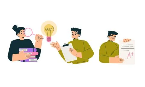 An Illustration Depicting the Creative Process and the Generation of New Ideas Illustrazione stock
