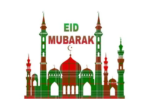 Illustration design about eid mubarak Stock Illustration