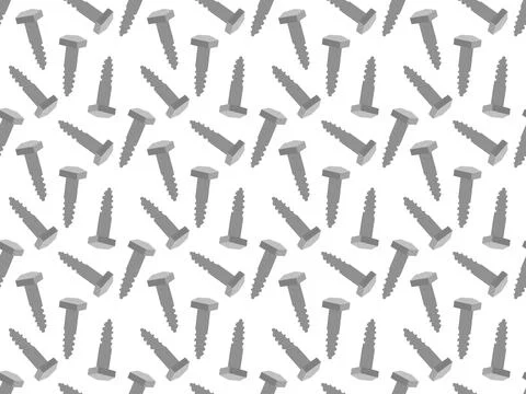 Illustration design bolt steel pattern repeat unique on white background 스톡 일러스트