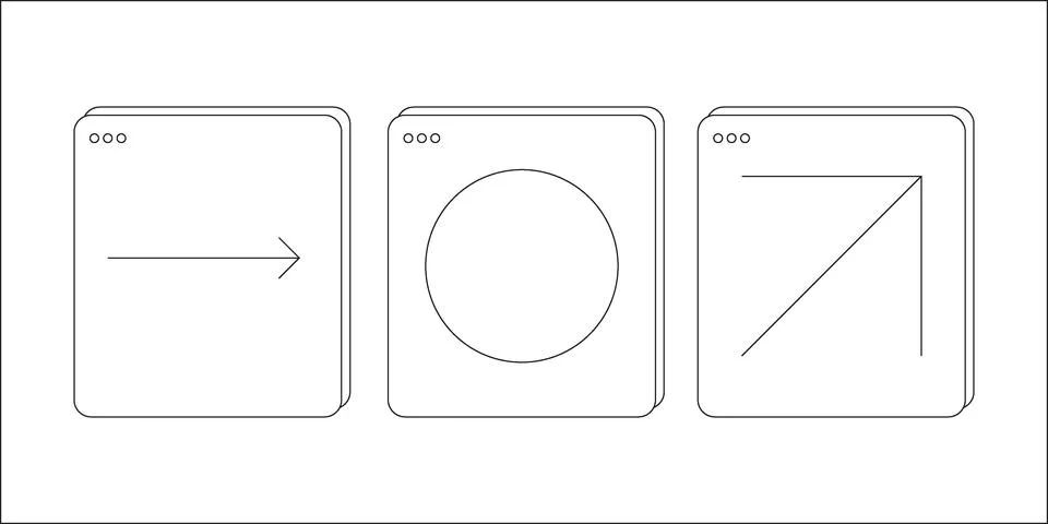 Illustration design element liine stroke thin minimalist unique Stock-Illustration