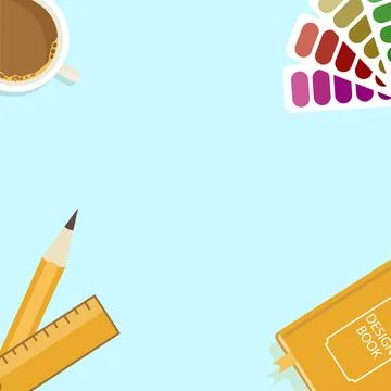 Illustration Design elements in a white background, Design Book, Ruler Scale, イラスト素材