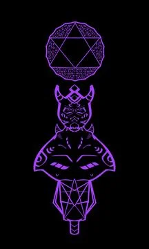 Illustration design featuring a satanic pattern symbol 스톡 일러스트