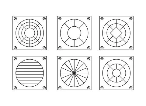 Illustration design hole cooler power supply set on white background イラスト素材