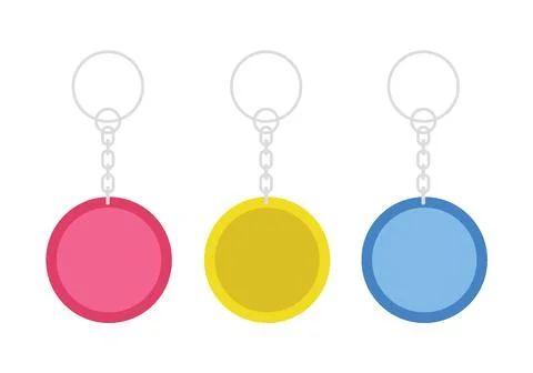 Illustration design key chain unique design isolated abstract Stock Illustration