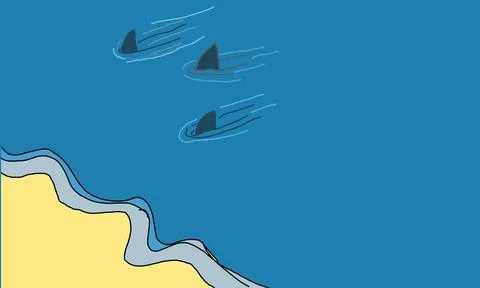 Illustration design with landscape objects on the summer beach Stock Illustration