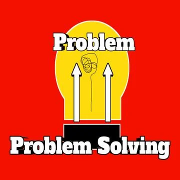 Illustration design of problem solving Illustrazione stock