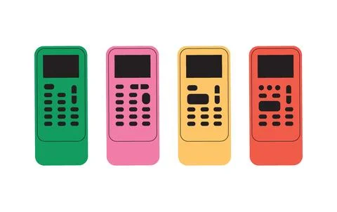 Illustration design remote ac unique bold colorful unique 库存插图