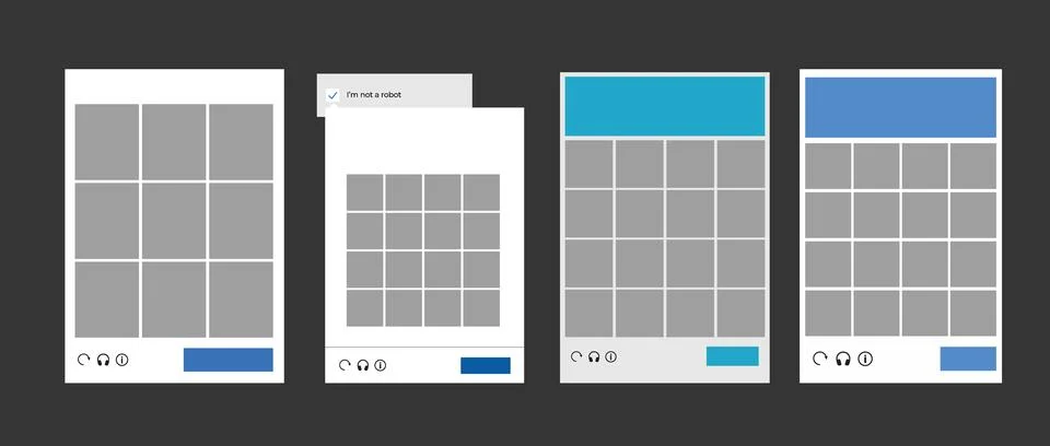 Illustration design square grid interface challenge box isolated 스톡 일러스트