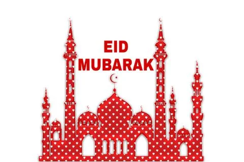 Illustration designed for wishing eid mubarak イラスト素材