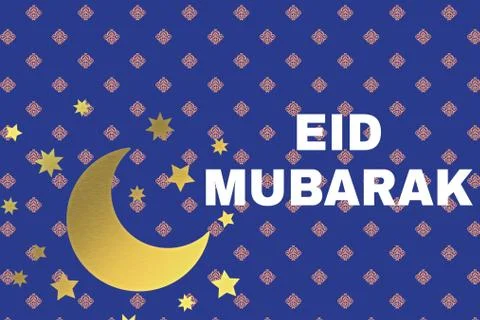 Illustration designed for wishing eid mubarak Stock Illustration