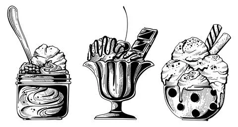 Illustration of desserts 스톡 일러스트
