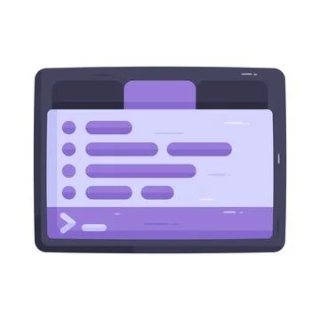 Illustration of developer console Stockillustratie